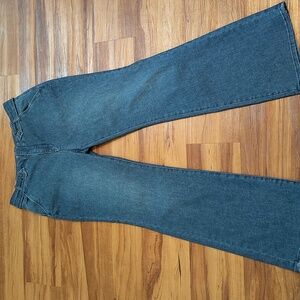 Pilcro Women's Flare Jeans - Dark Teal Denim
